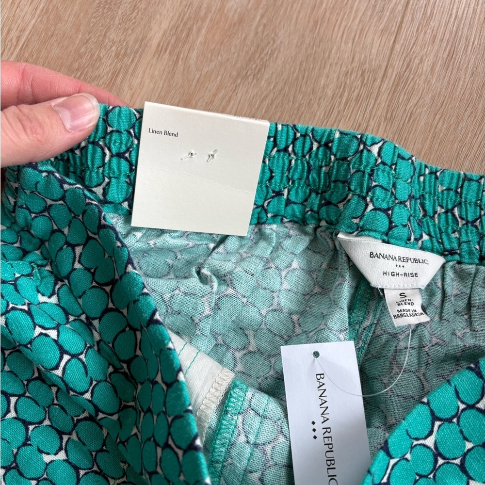 Banana Republic Teal Floral High-Waist Women’s Shorts S - Picture 5 of 7